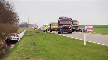 GPTV: Twee doden bij frontale aanrijding op Plattedyk bij Lemmer