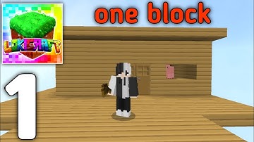 Lokicraft - One Block Survival Gameplay Part 1 - I MADE SURVIVAL STARTER HOUSE - Mobile Games 😍