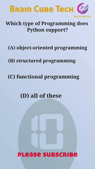 Which type of Programming does Python support? - YouTube