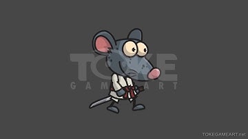 Samurai Mouse - 2D Character Sprite