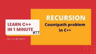 #77 Recursion : Find the number of ways to reach e from s | c++ tutorial #shorts