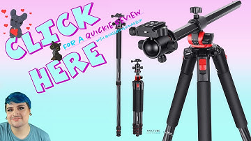 SHOP NEEWER 72 inch Camera Tripod Monopod Carbon Fiber with Rotatable Center Column