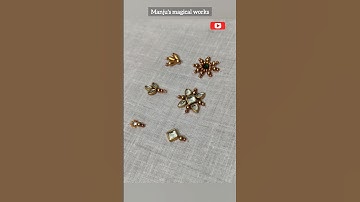 Aari Buttas 20 #shorts #shortsfeed #aariwork #beginners #maggamwork #simple #beadswork #butas #work