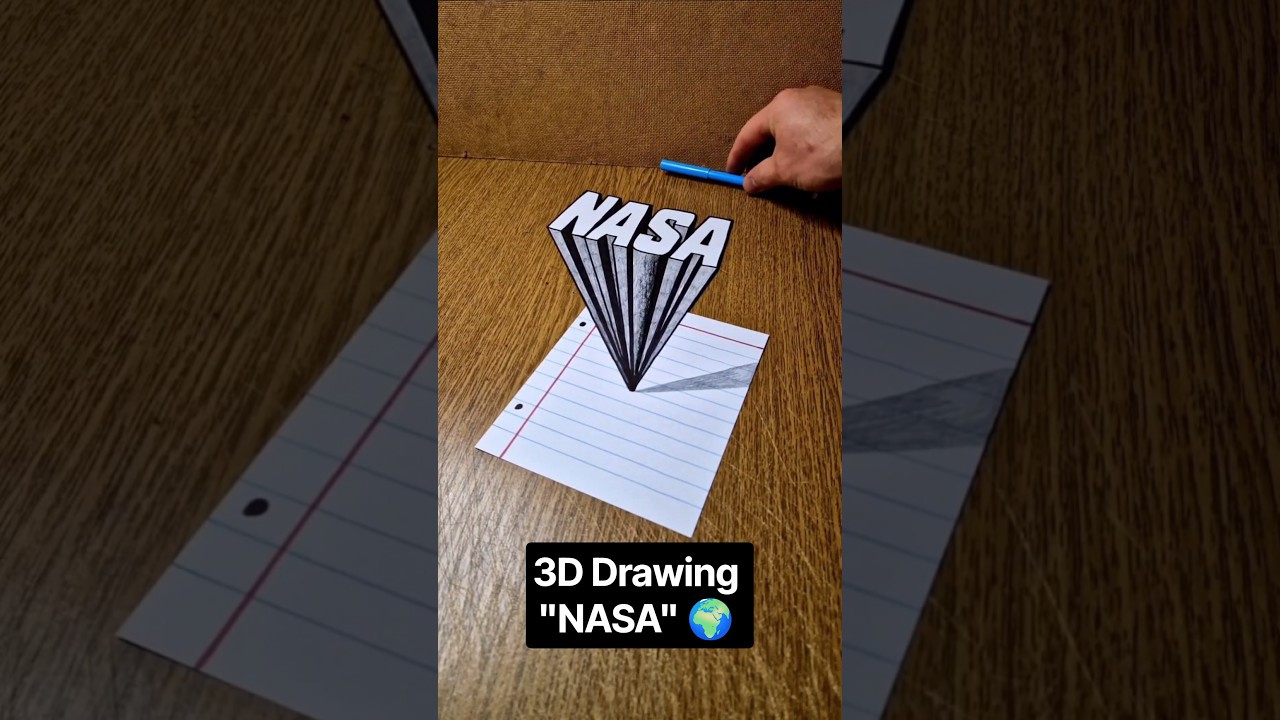 3D Drawing "NASA"! FULL TUTORIAL HERE 👇 👇