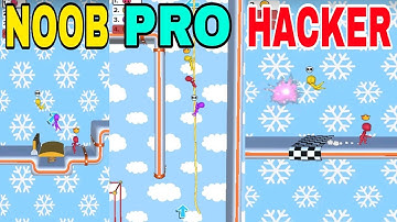 NOOB vs PRO vs HACKER ||RUN RACE 3D|| (FORT)All Levels Gameplay Android,ios (Level 5 - 6)