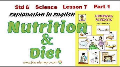 Std 6 Science Lesson 7 Nutrition & Diet Part 1 class 6 chapter 6 Explanation in English SSC Board