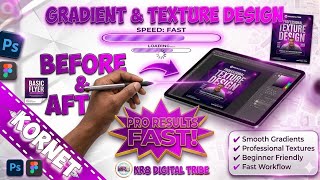 How To Create Smooth Gradient Colors &amp; Texture Flyer Design in pixelLab #flyerdesign 