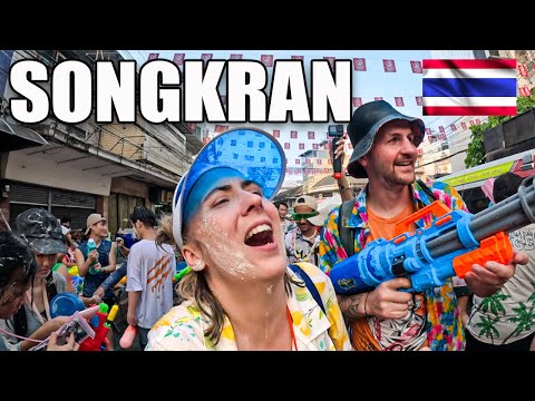 OUR FIRST SONGKRAN! 🇹🇭 World’s MOST INSANE Water Fight in Bangkok ซับไทย