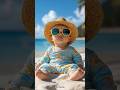 Stylish 😎 little baby 😍 | on the beach 🏖️🌊 | #youtubeshorts#shorts#viral#trending#funny#reels#ai 560