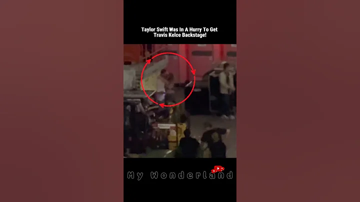 When Taylor Swift Drags Travis Kelce Backstage After The Concert! #taylorswift #traviskelce