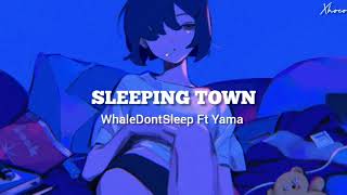 Video thumbnail of "[Lyrics & Terjemahan] Sleeping Town ねむるまち feat. yama – WhaleDontSleep くじら"