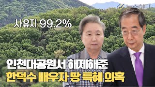 한덕수 부인 최아영 인천대공원 땅 특혜 의혹 - 뉴스하다