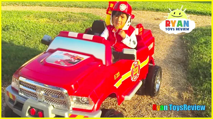 Paw Patrol Marshall Fire Engine Ride On Car Rescue...