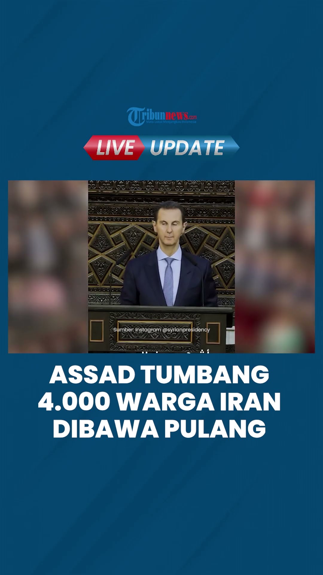 Rezim Assad Tumbang, Iran Bawa Pulang 4.000 Warganya dari Suriah, Harap Tetap Bersahabat