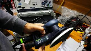 Unpacking / unboxing eccentric sander 