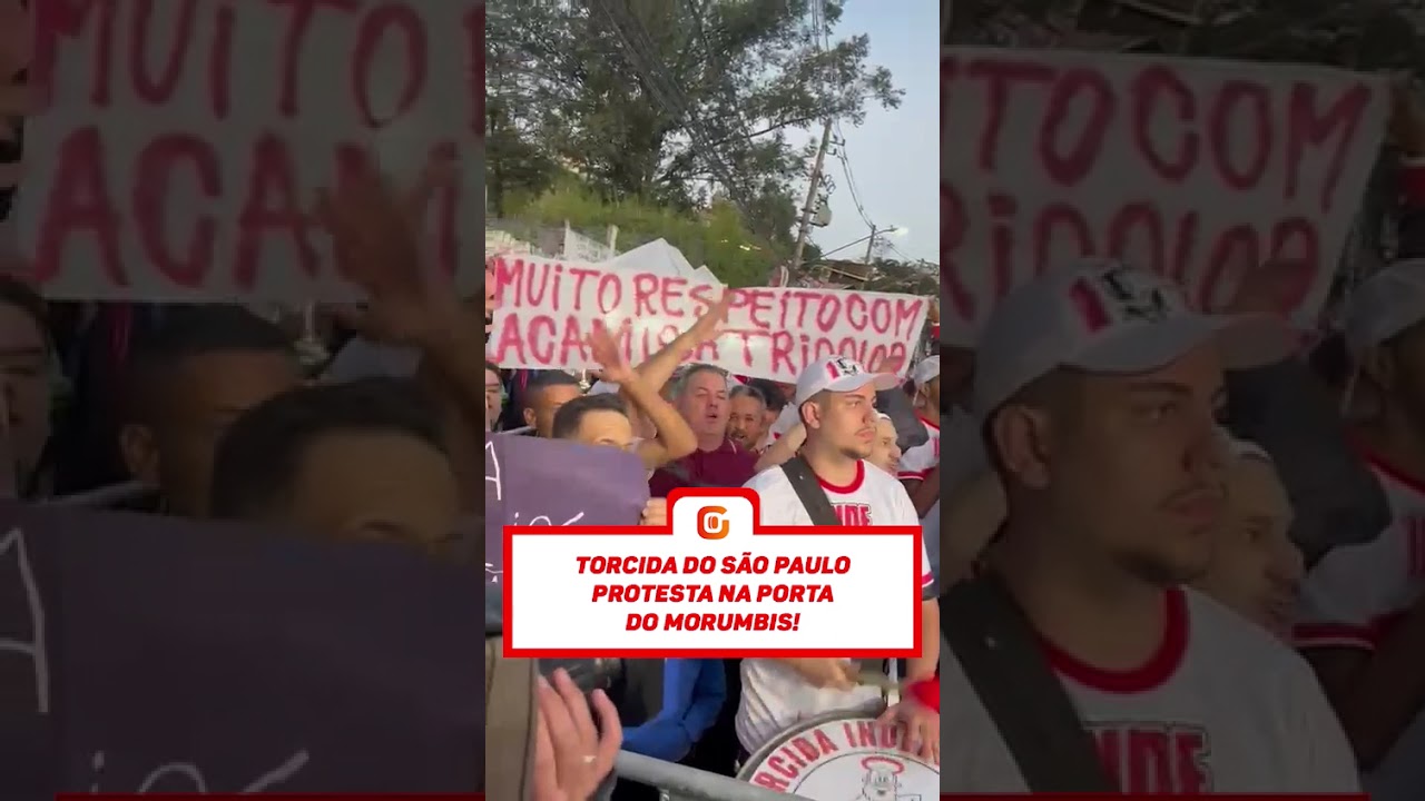 "FORA CASARES", "FORA BELMONTE" E CAIXÕES: torcida do São Paulo PROTESTA na porta do Morumbis