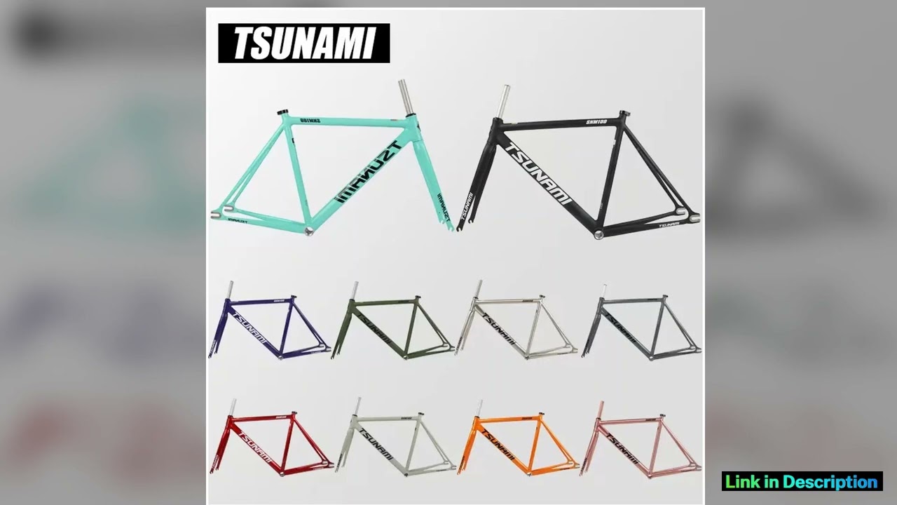 TSUNAMI SNM100 High Quality Single Speed Bicycle Frameset Fixed Gear 700c Aluminum Frame and Fork 4