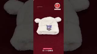 Make a bear hat with furry cloth