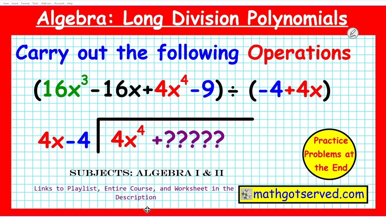 Algebra How To Divide Polynomial Long Division Mathgotserved Divide Algebra How To Divide Polynomial Long Division Mathgotserved Divide