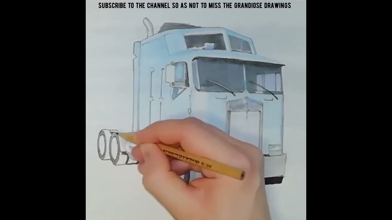 cómo dibujar un camión / dibujos de camiones / paso a paso / tráiler / colorear realista / lapiz - thptnganamst.edu.vn