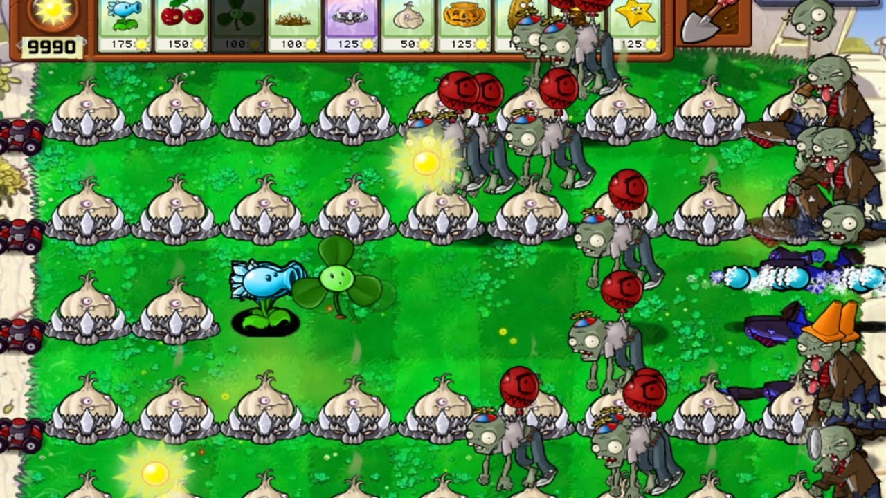 Plants vs Zombies Hack - 1 Gatling Pea vs Tall Nut vs All Zombie PVZ ...