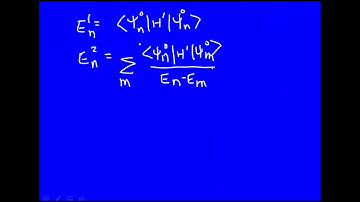 Perturbation theory - second order