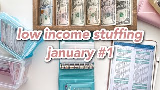 cash envelope stuffing | january #1 | low & variable income budget | sinking funds