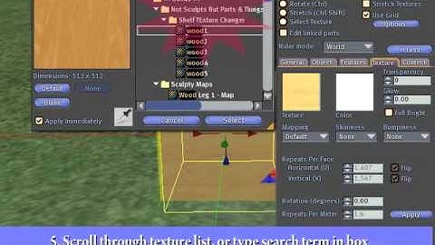 Basic Texturing : Quick Second Life Tutorial