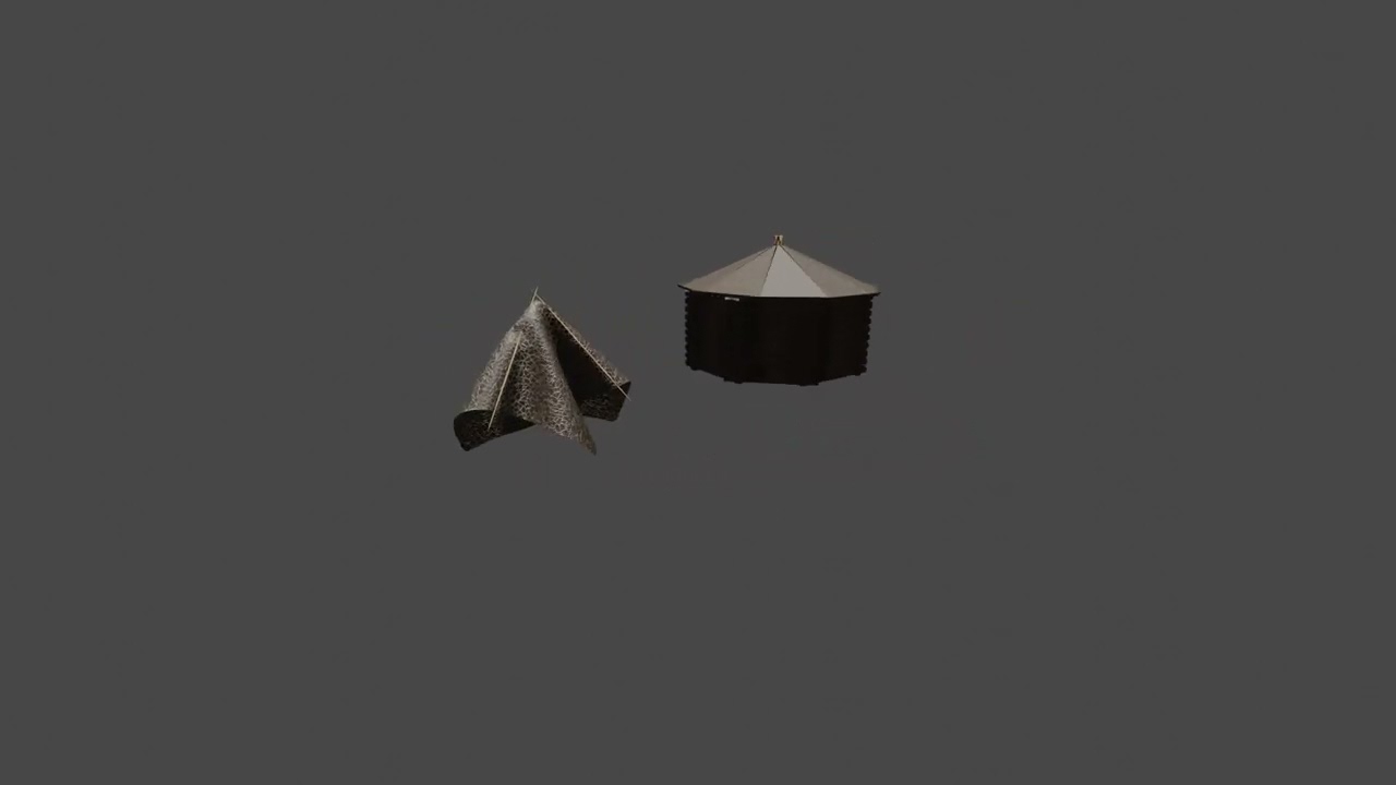 Native tent 3D Blender