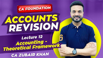 CA Foundation Accounts Revision I Lecture 12 I Theoretical Framework I CA Zubair Khan