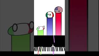 Piano tutorial: Rush E catholics number #shorts #countryballs #animation #memes