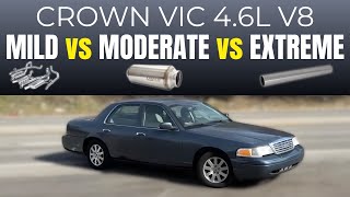 Ford Crown Vic 4.6L V8 Mild Vs Moderate Vs Extreme Exhaust Sound
