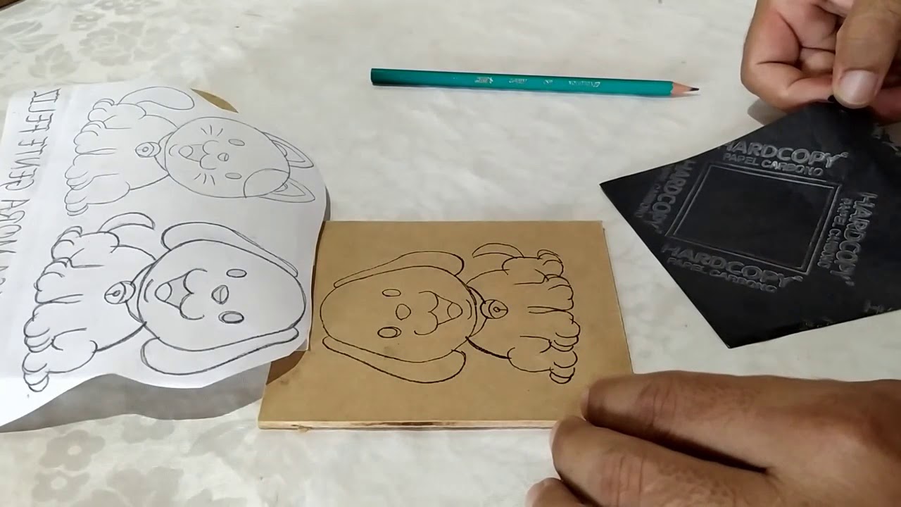 Transferência de imagem para madeira para gravação a pirografo.