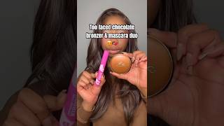 Too faced chocolate bronzer &amp; mascara duo #shorts #makeupshorts #bronzer #mascara #flawlessmakeup