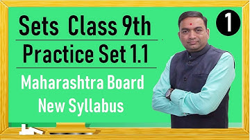 Sets Practice Set 1.1 Class 9th Maharashtra Board New Syllabus