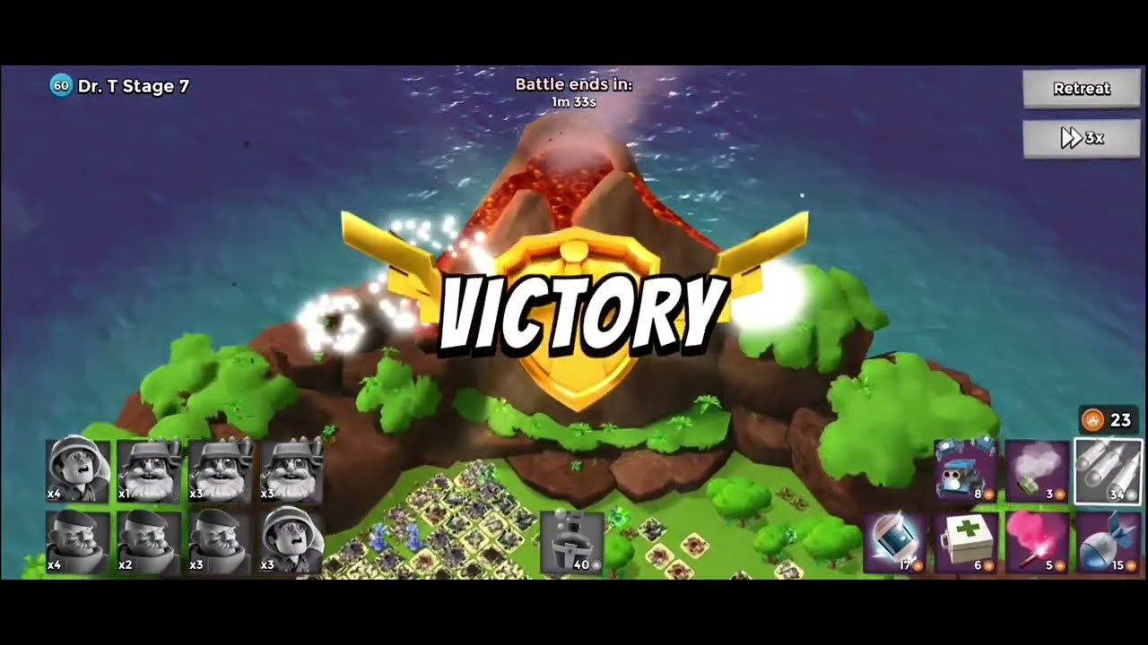 Boom Beach Dr. T's Volcano Island Stage (2023 10 18) YouTube