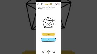 Brain Out Level 147 | How many triangles are there | Brain Out Game Solution Level 147 screenshot 5