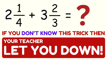 Add Mixed Number Fractions in 3 seconds - Crazy Math Trick