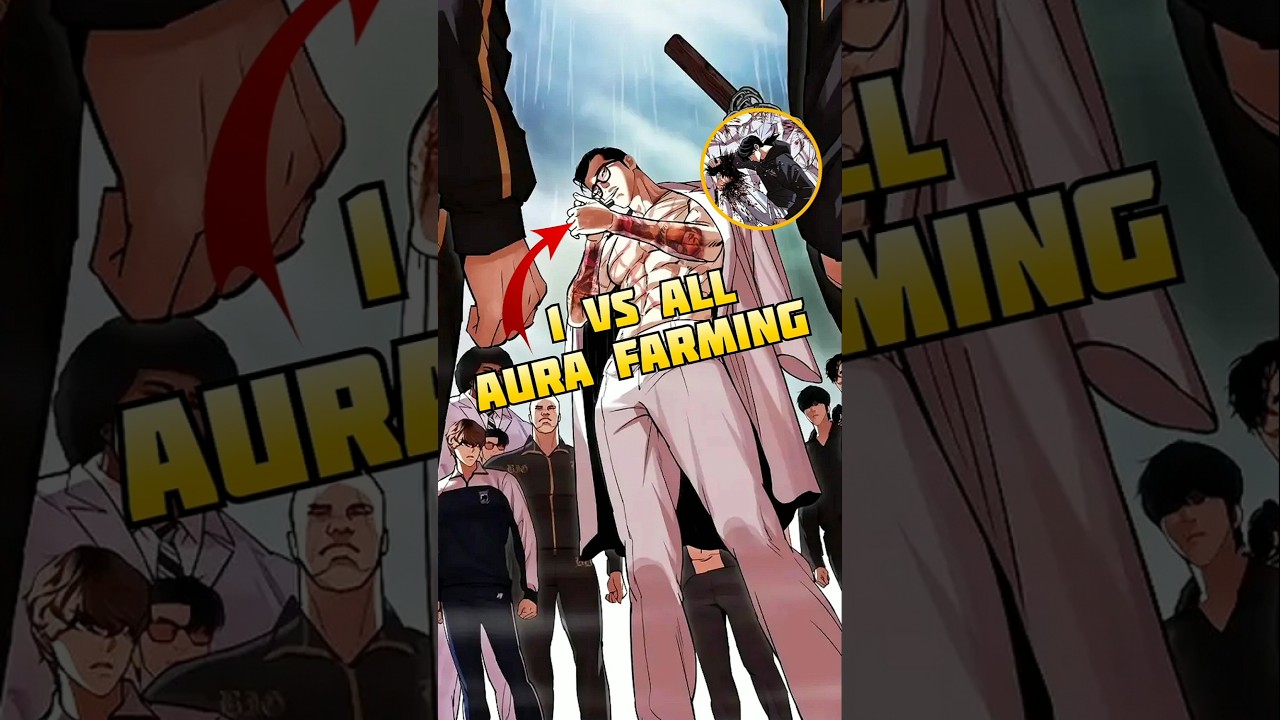 1 vs all moments in lookism | ryukin senpai #manhwa #shorts