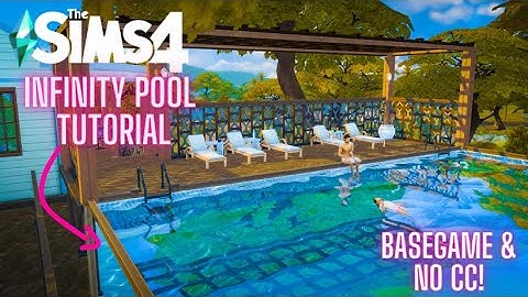 The Sims 4 Tutorials | Functional Base Game Infinity Pool