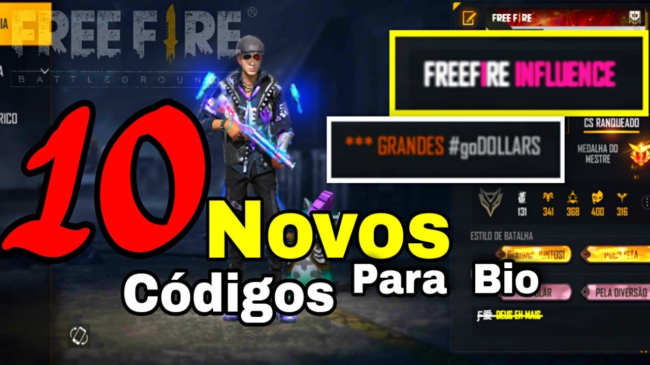 15 CÓDIGOS PARA ASSINATURA DE PERFIL DO FREE FIRE - CODIGOS PARA