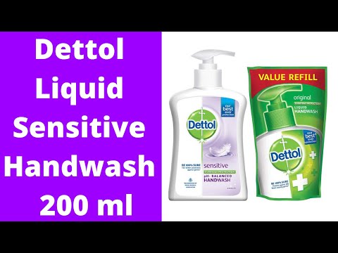 Dettol Liquid Sensitive Hand wash - 200 ml with Free Dettol Original Liquid Hand Wash Pouch - 175 ml