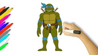 How to Draw Leonardo | Teenage Mutant Ninja Turtles