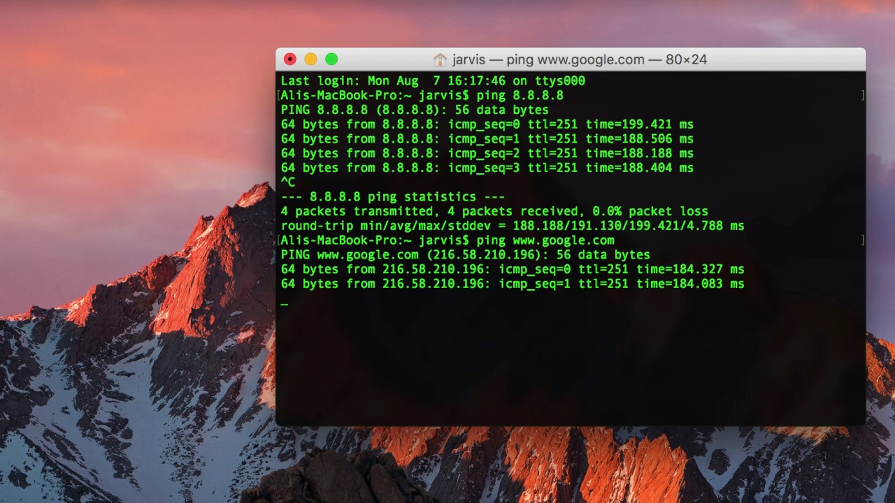 how to ping a mac address to get an ip