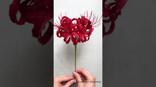 MAKING SPIDER LILIES WITH CREPE PAPER #shorts
