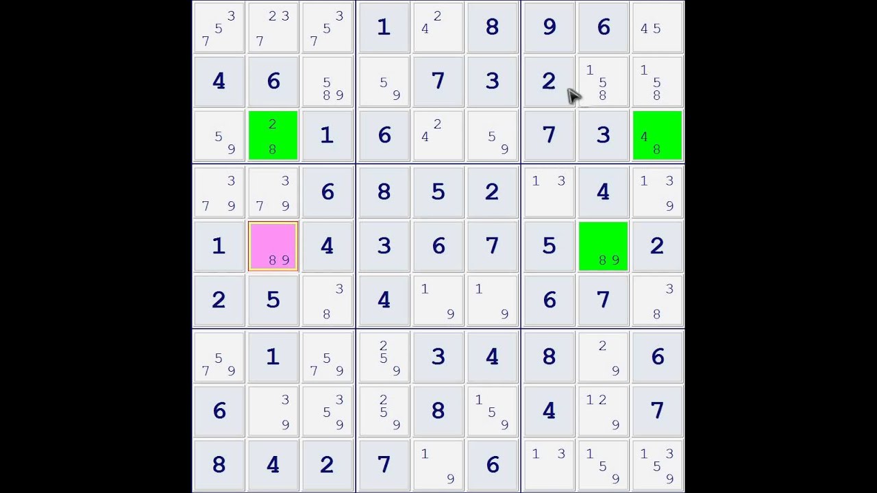 Sudoku Demonstration Skyscraper Technique Example 02 YouTube Sudoku Demonstration Skyscraper Technique Example 02 YouTube
