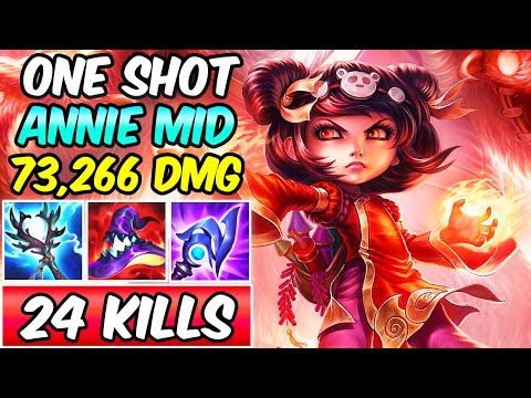 *24 KILLS* THIS ANNIE BUILD IS OP - SEASON 16 ONE-SHOT | How to Play Annie Mid | League of Legends
