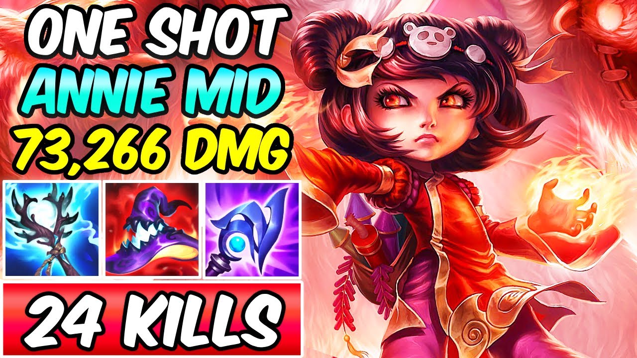 *24 KILLS* THIS ANNIE BUILD IS OP - SEASON 16 ONE-SHOT | How to Play Annie Mid | League of Legends