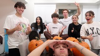 Carving pumpkins with friends part 2