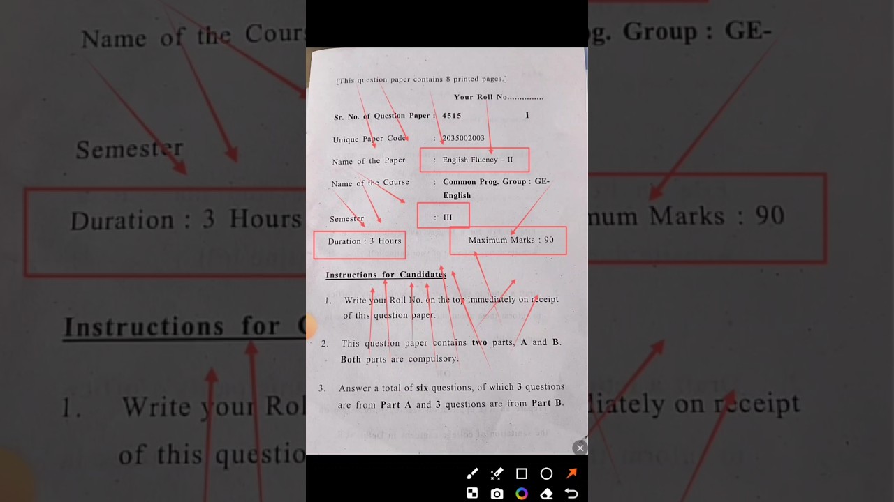 English Fluency 2 Semester 3 Question Paper 15 Dec 2024 DU SOL Morning Shift | 